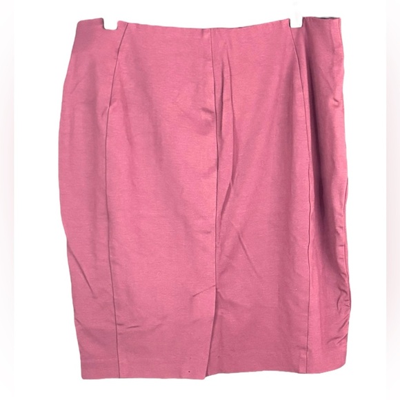 Lane Bryant Maroon Mini Skirt with Zipper Accents (Size 14) - Picture 2 of 2